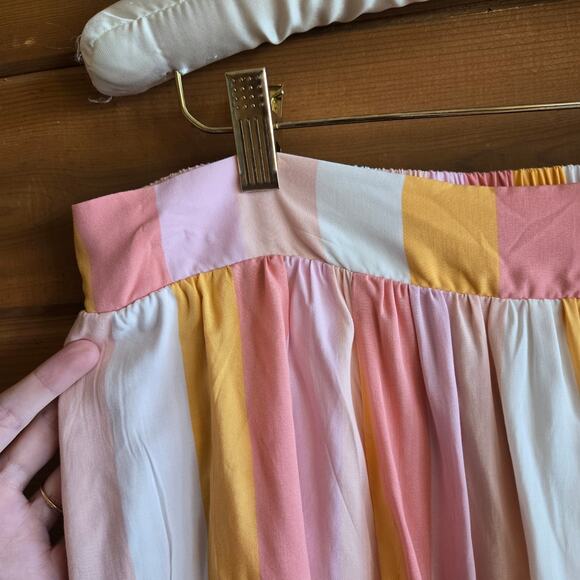 Modcloth x Collectif Katherine Peachy Stripe Skirt NWT US 12 X Pastel Cottage - Picture 5 of 6